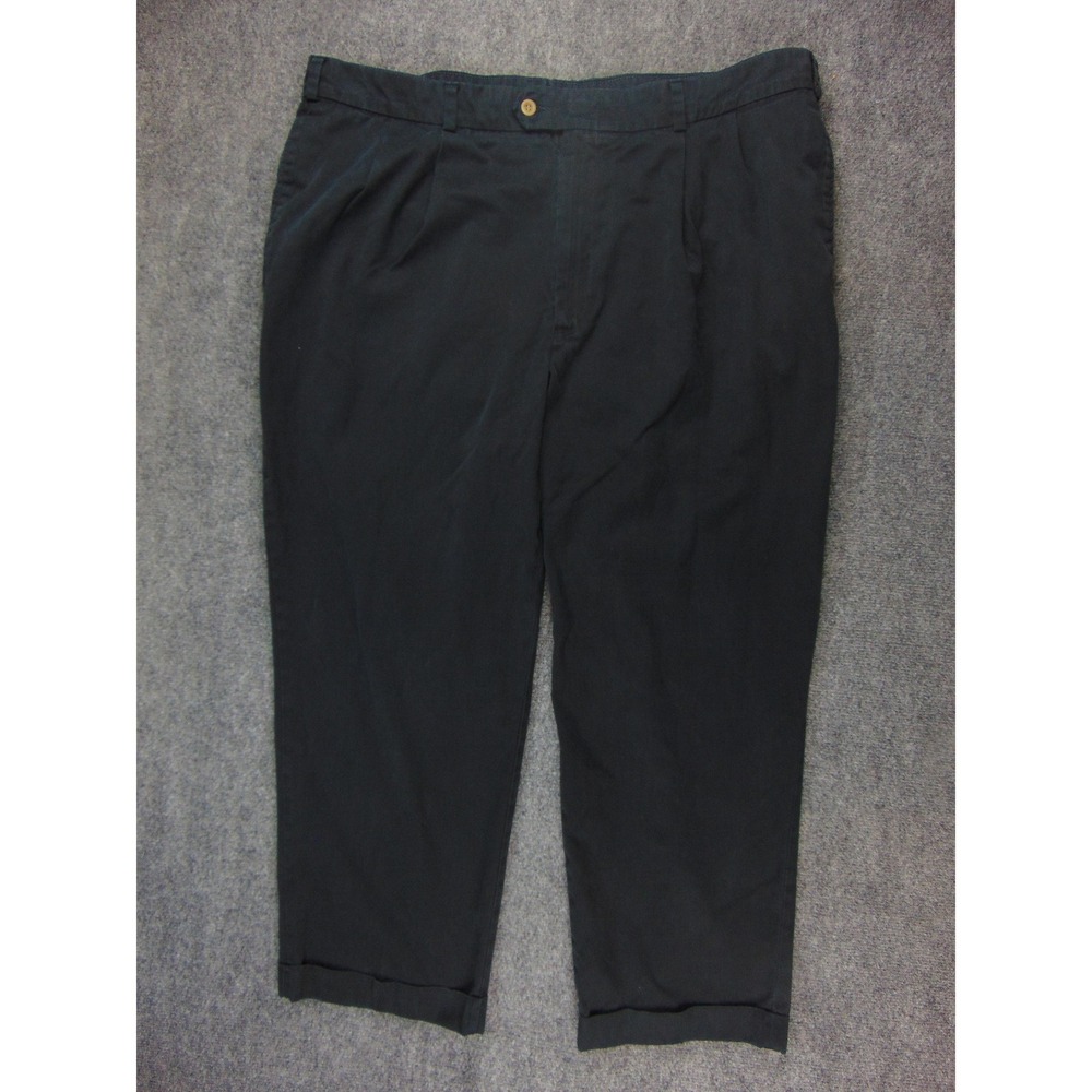 Bills Khakis Pants Mens 44x27 Navy Blue Solid Chinos Preppy Ivy League USA Made